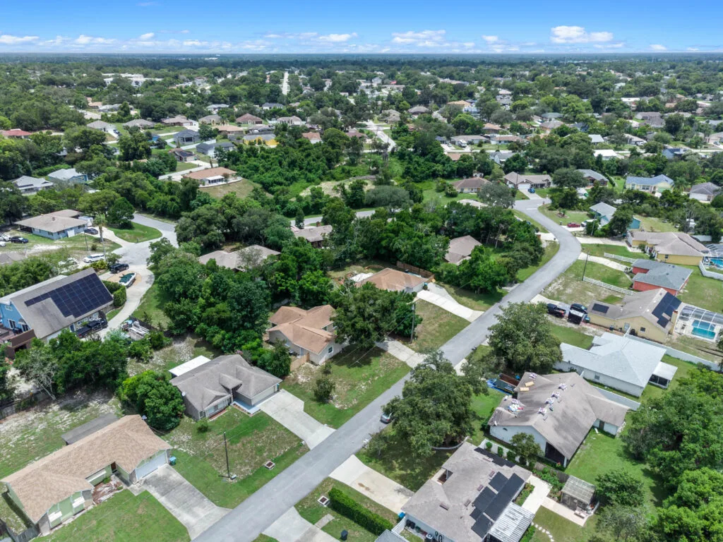 Aerial view of Deltona, Florida neighborhoods