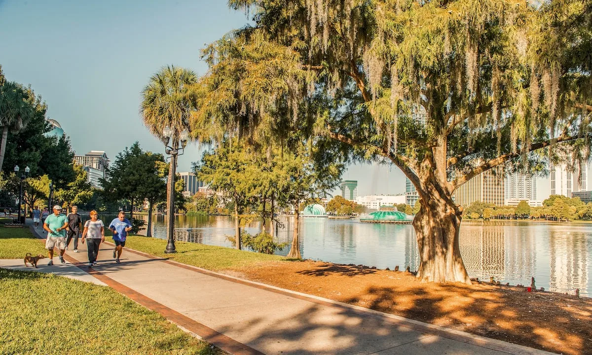 Lakeside walk near Deltona, Florida